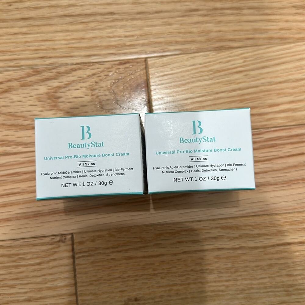 Beautystat universal pro-bio moisture boost cream 2 pack brand new sealed